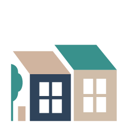 Attached townhouse with front yard and private entry